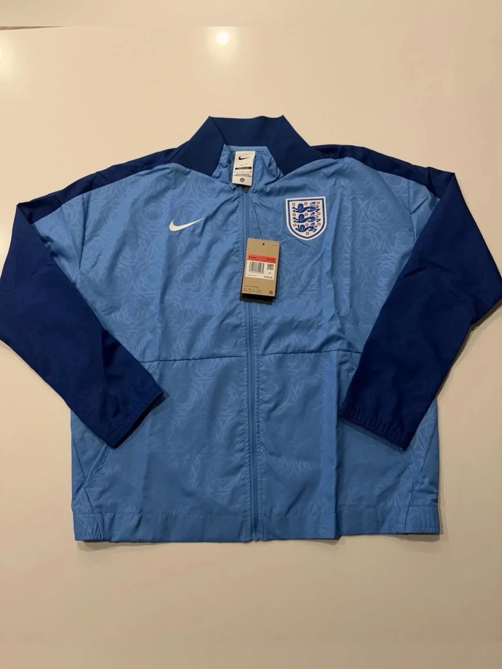 Nike England Dri-FIT Anthem Jacket Womens L Gym Blue Soccer Full Zip DV5601-462